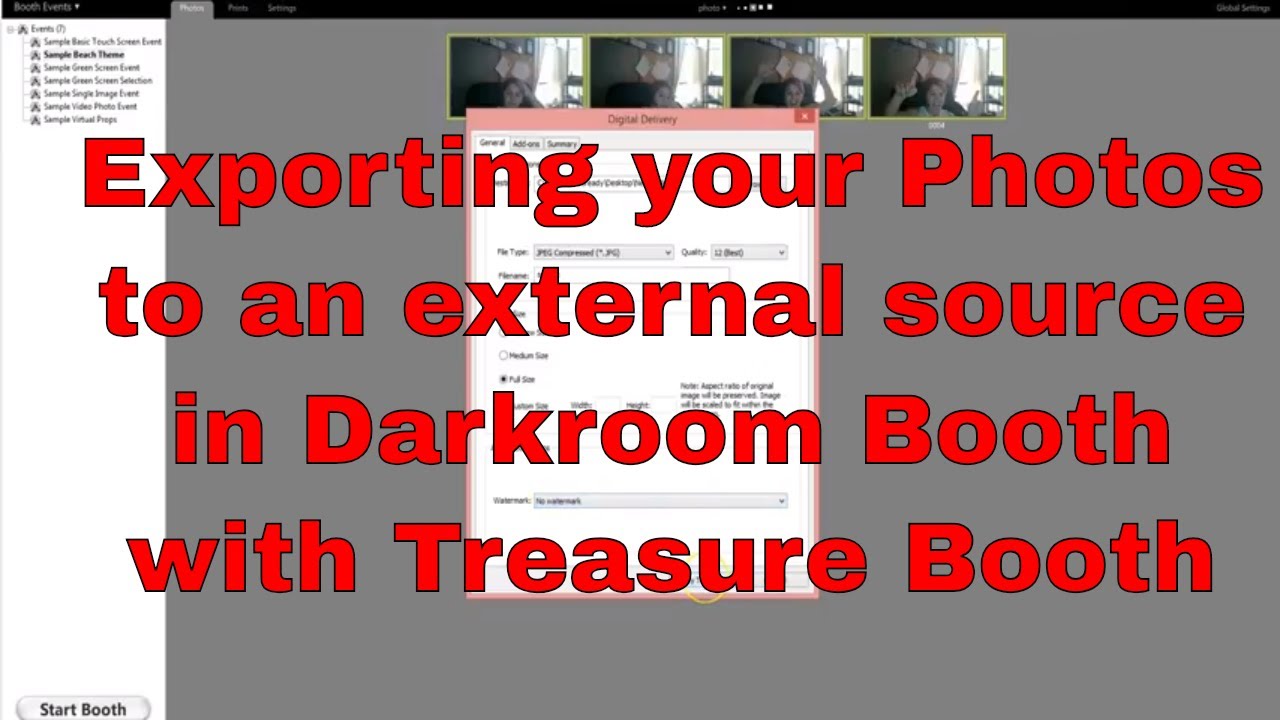 How to export your Photo Booth Pictures from Darkroom Booth with Treasure Booth