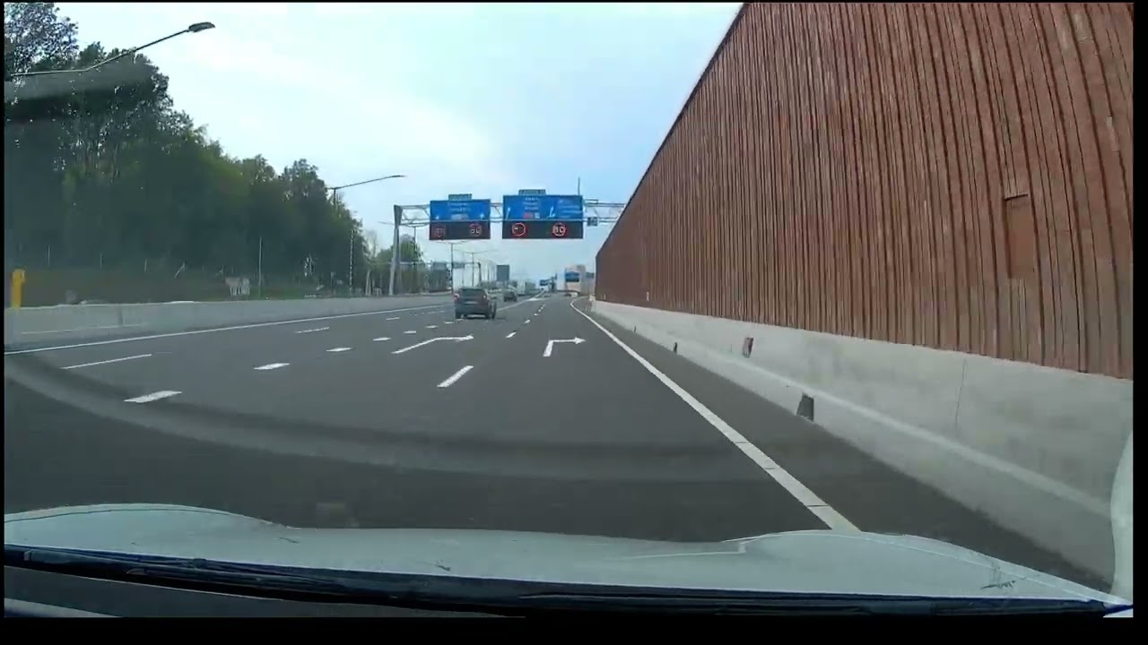 Rijd mee over de nieuwe ringweg - vanuit de verdiepte ligging richting Assen