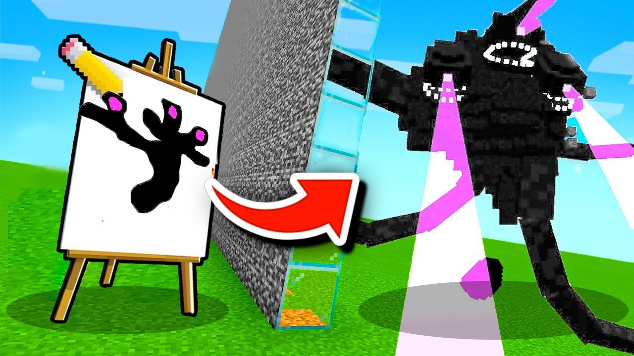 Trolle&eacute; a Mi AMIGO en Batalla de MOBS DIBUJADOS 😲🎨 MINECRAFT