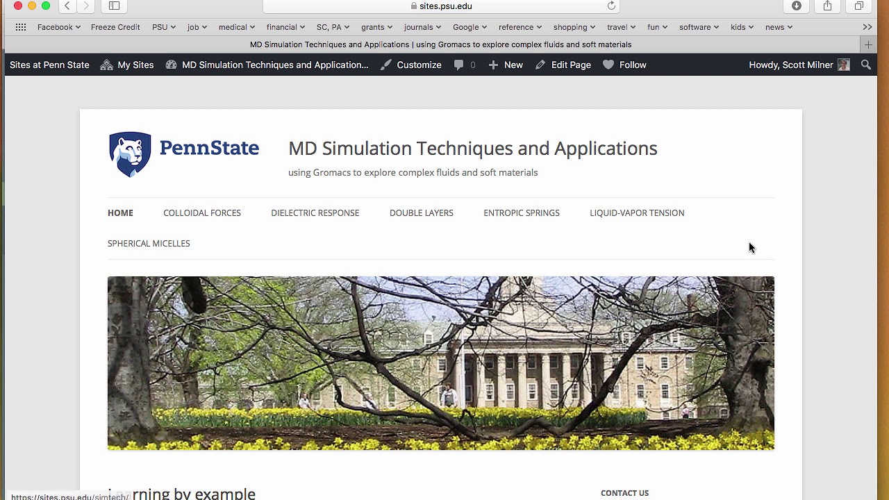Working with Sites at Penn State