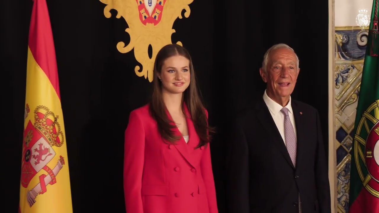Bienvenida oficial y encuentro de la Princesa de Asturias y el Presidente de la República Portuguesa