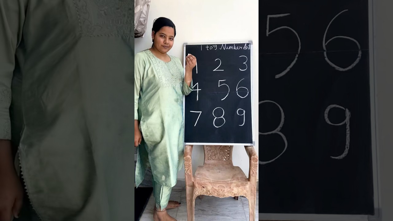 How to draw 1 to 9 number drawing amazing for beginners #shorts