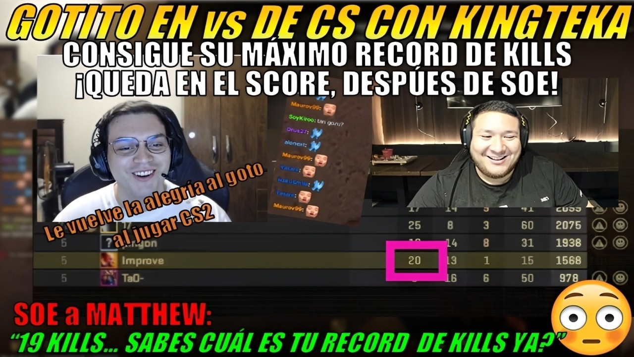KINGTEKA reta a MATTHEW a jugar VS de CS 2 | GOTITO hace team con SOE