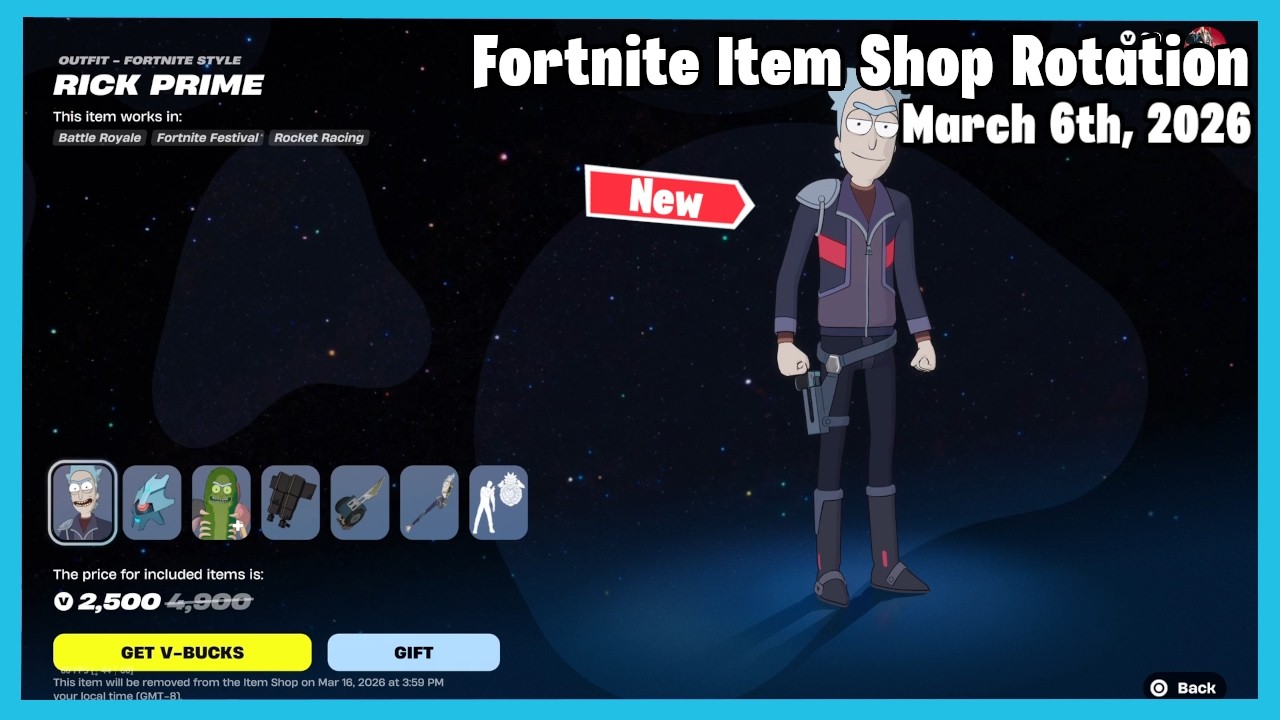 NEW Rick & Morty Wave 3 Skins | Fortnite Item Shop Rotation Today - March 6th, 2026