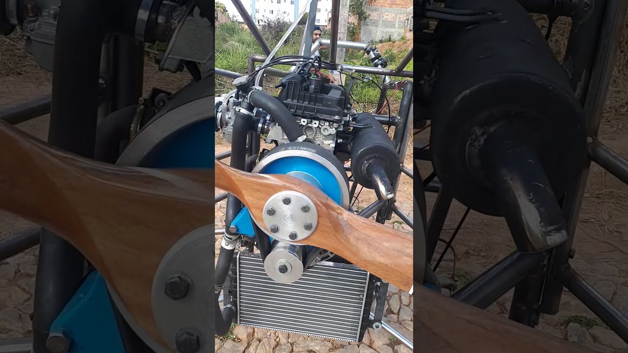 teste paramotor trike com motor hb20 carburado ,muita potência