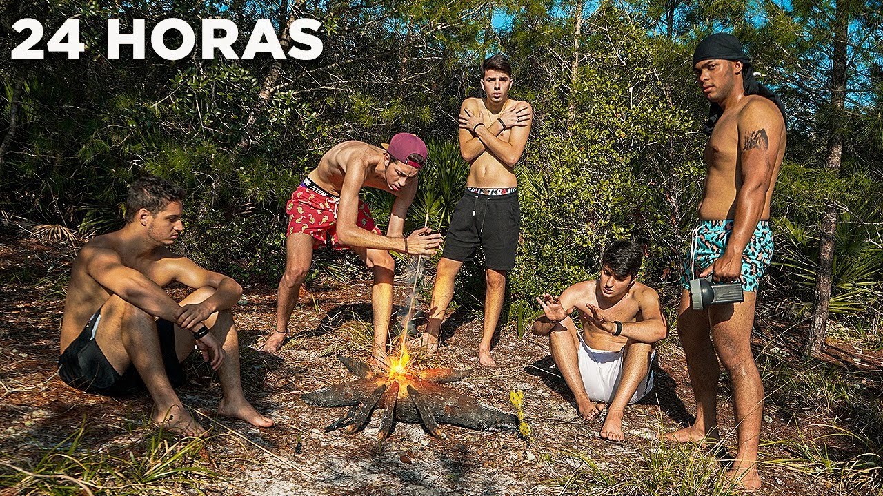 SOBREVIVENDO 24 HORAS NO MEIO DA FLORESTA! *Parte 1*