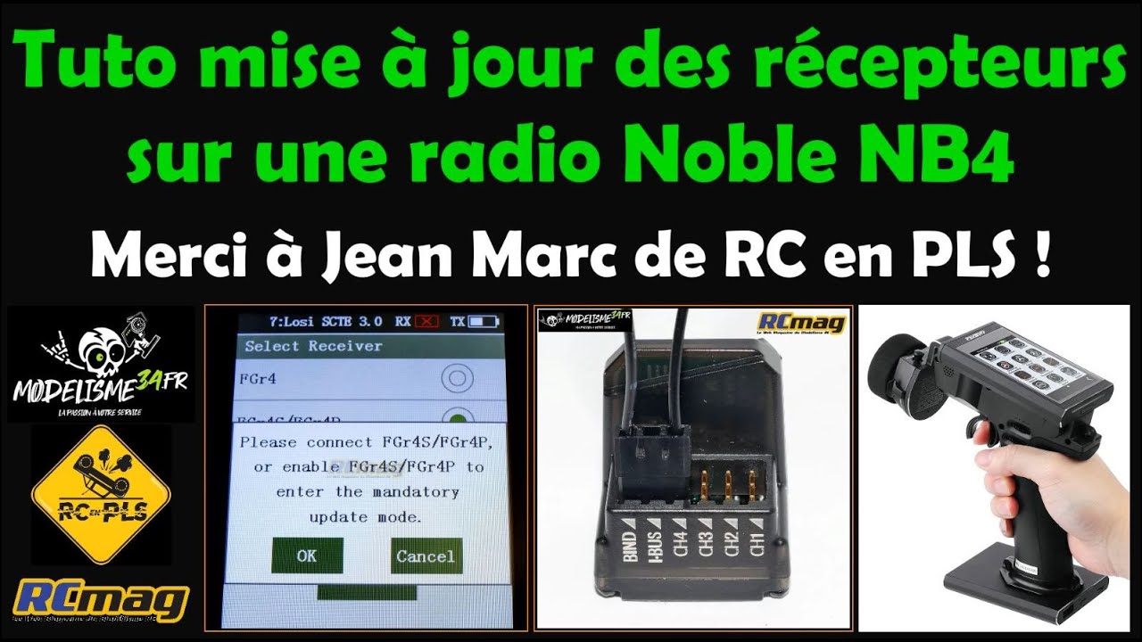 Tuto mise à jour des récepteurs sur une radio RC FLYSKY Noble NB4