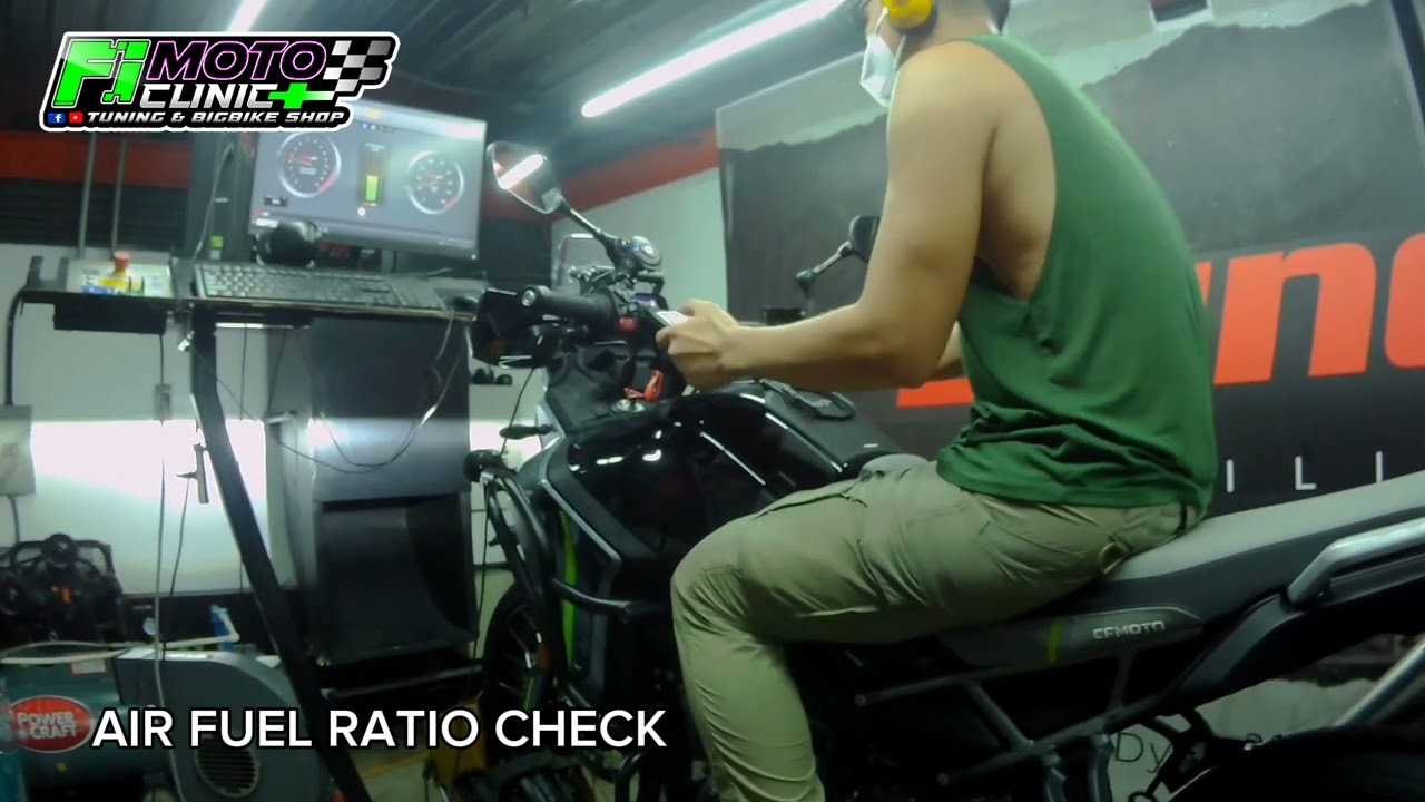CF MOTO 450MT AIR FUEL TUNING ON DYNO
