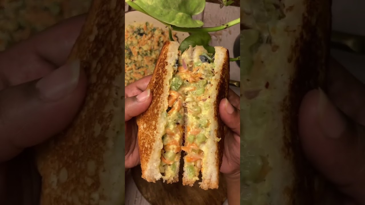 CREAM CHEESE VEGETABLE SANDWICH 🥪 | quick sandwich recipe | a cheesy vegetarian sandwich