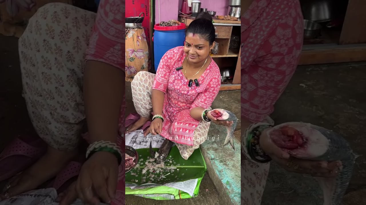 মিষ্টি দি জীবনে প্রথম মাছ কাটলো তাও ইলিশ মাছ 