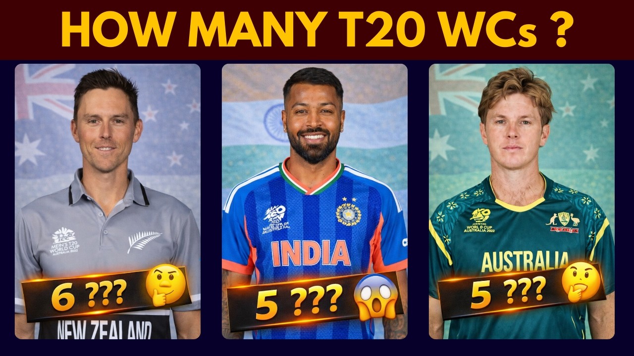 Famous Cricketers & How Many T20 World Cups They Played (2007–2026)
