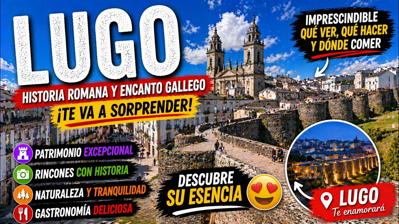 🟢&iquest;Qu&eacute; ver en LUGO? 📍Murallas romanas &uacute;nicas y esencia gallega entre historia y naturaleza 🏰🌿