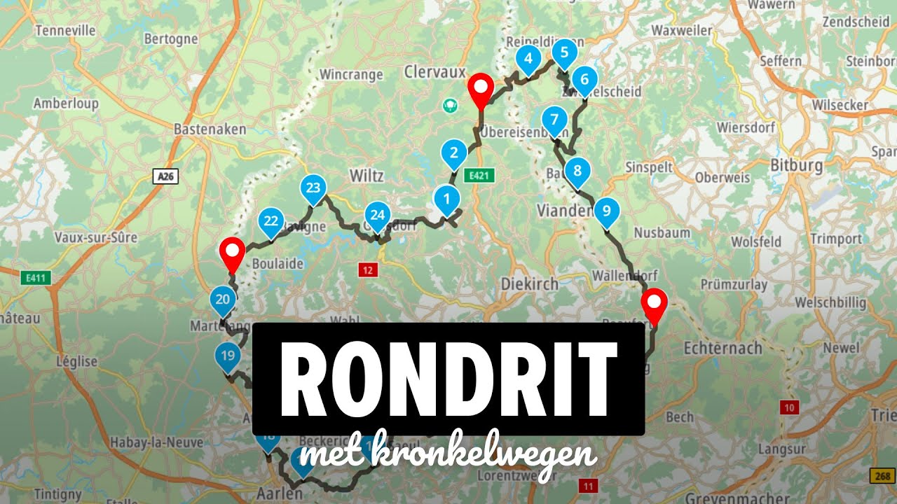 Rondrit met kronkelige wegen maken - MyRoute-App