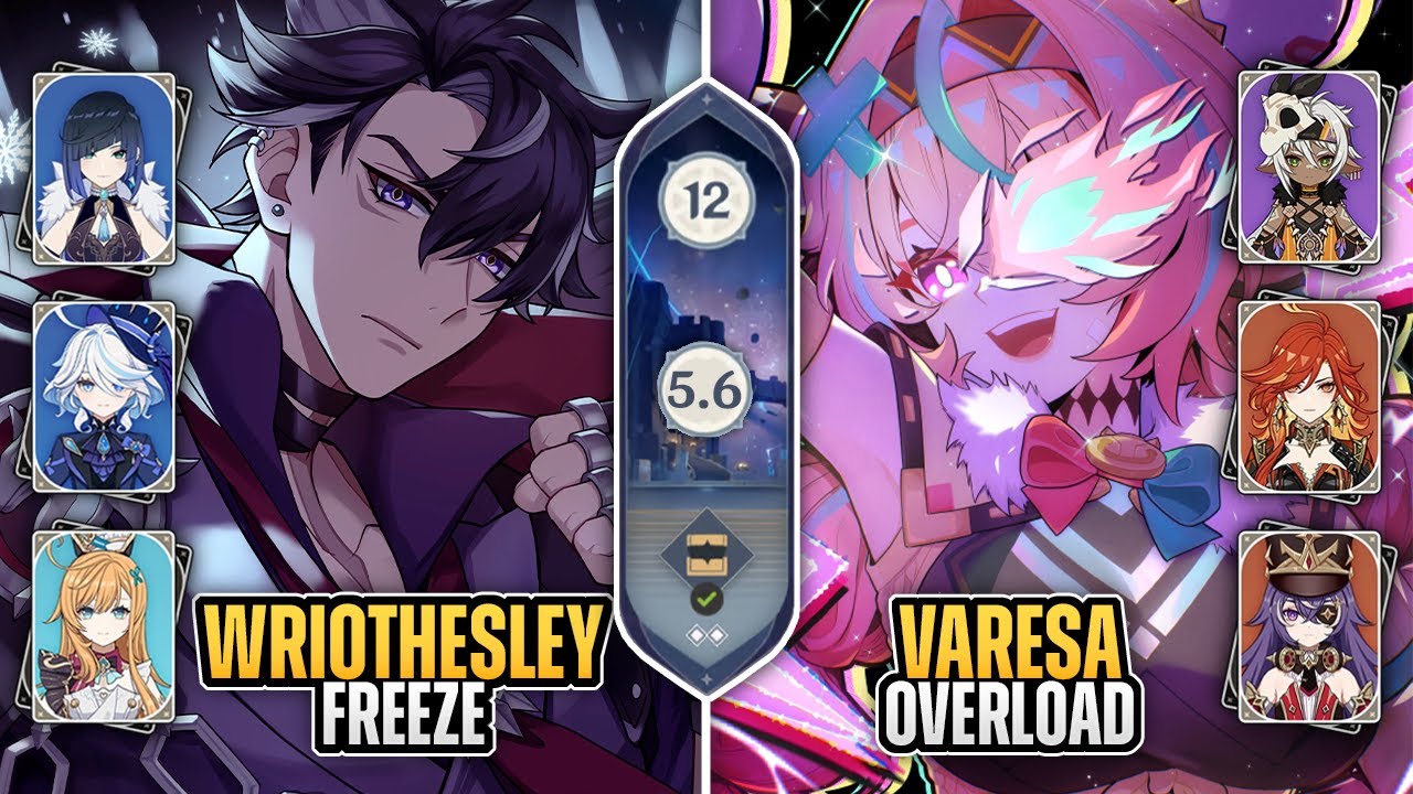C0 Wriothesley Freeze & C0 Varesa Overload | Genshin Impact 5.6 Abyss | Floor 12 (9 stars)