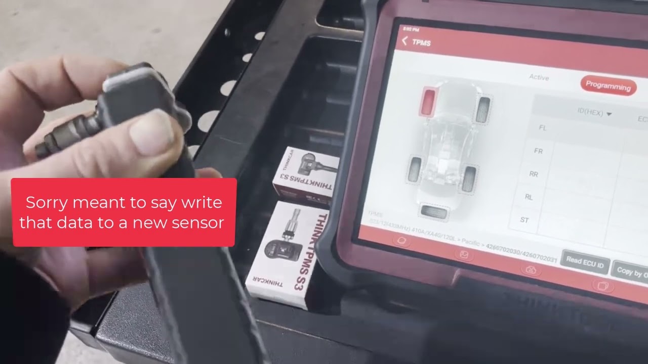 Using Thinkcar TPMS Tools To Programme And Learn A New TPMS Sensor To A 2015 Toyota Rav 4