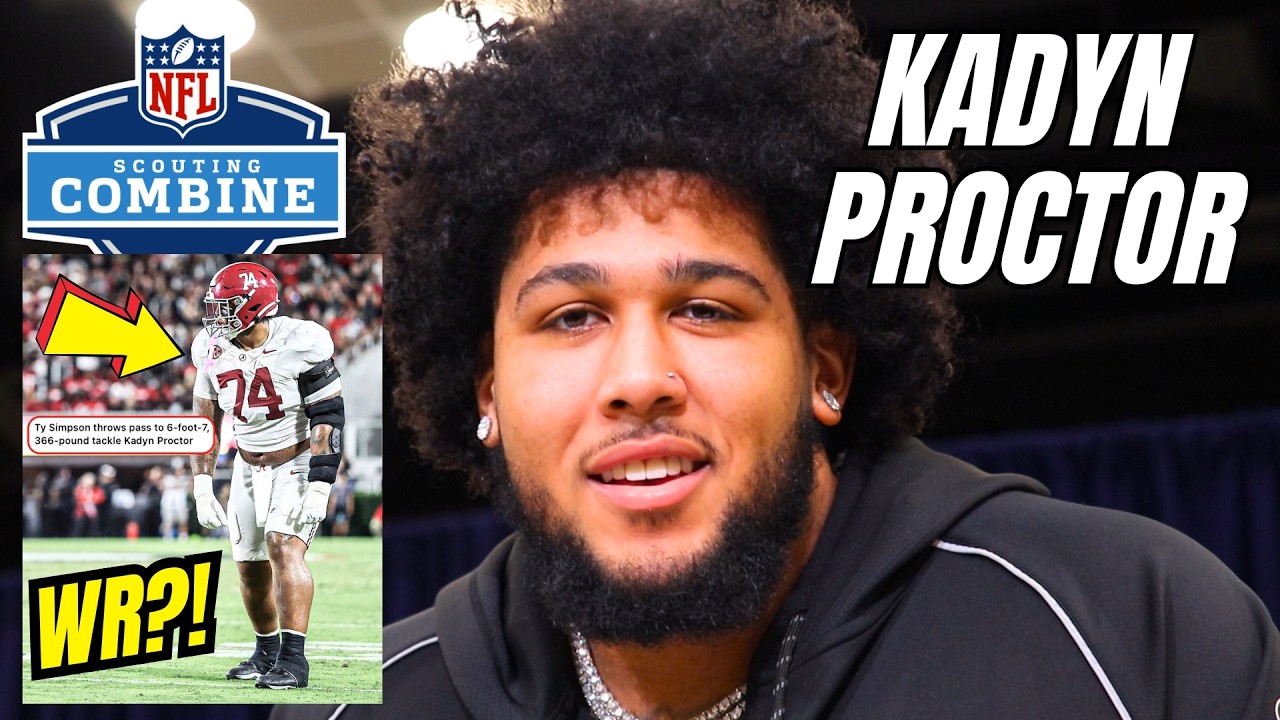 Kadyn Proctor at NFL Combine Interview &ldquo;I have natural catching ability!