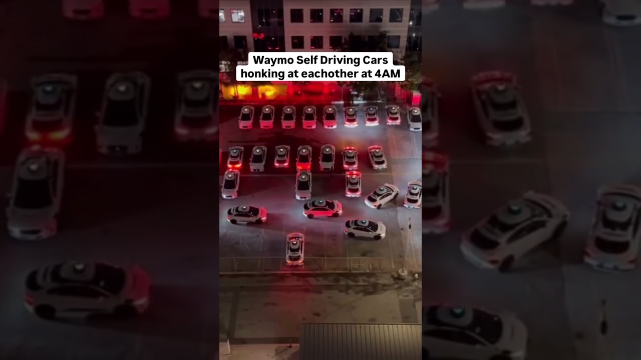 Waymo Self Driving cars Honking at 4 am. #ai