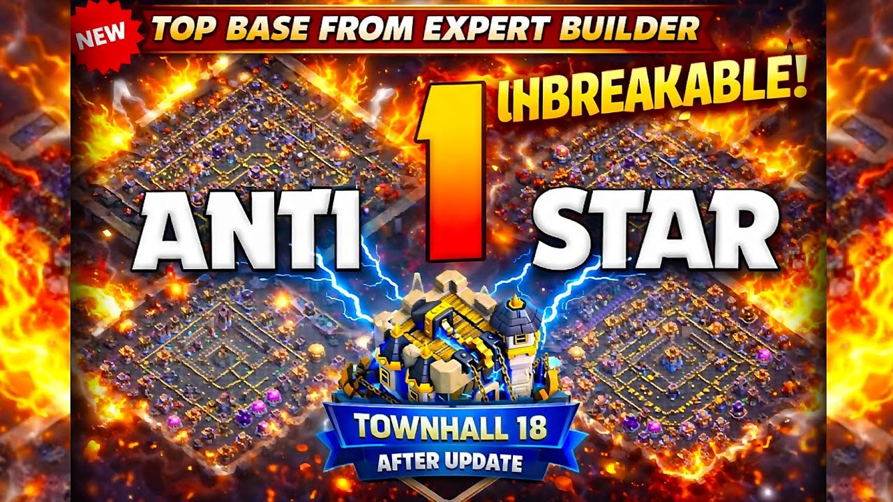 TH18 WAR BASE ( 99.9% 1 star star) WORKING TH18 NEW ANTI 3 STAR BEST TH18 BASE LINK | TH18 BEST WAR