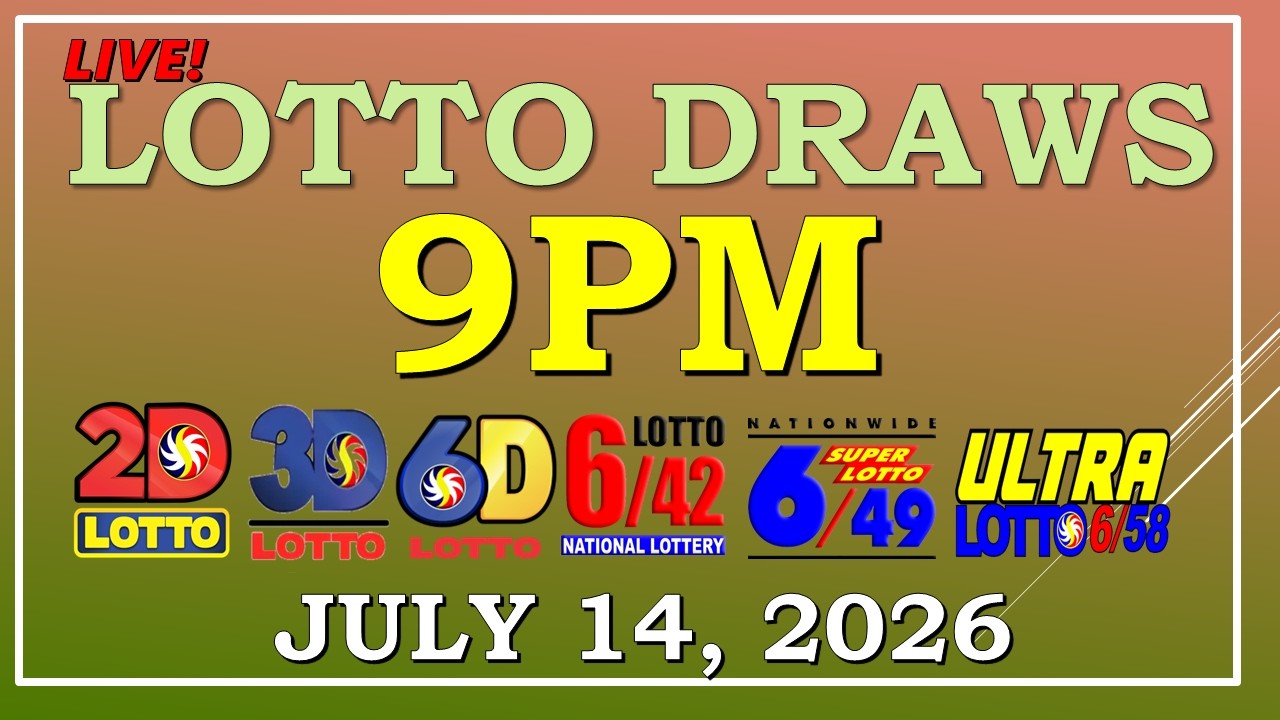 LOTTO RESULT 9PM DRAW ,  JULY 14, 2026@LottoResultTV15K