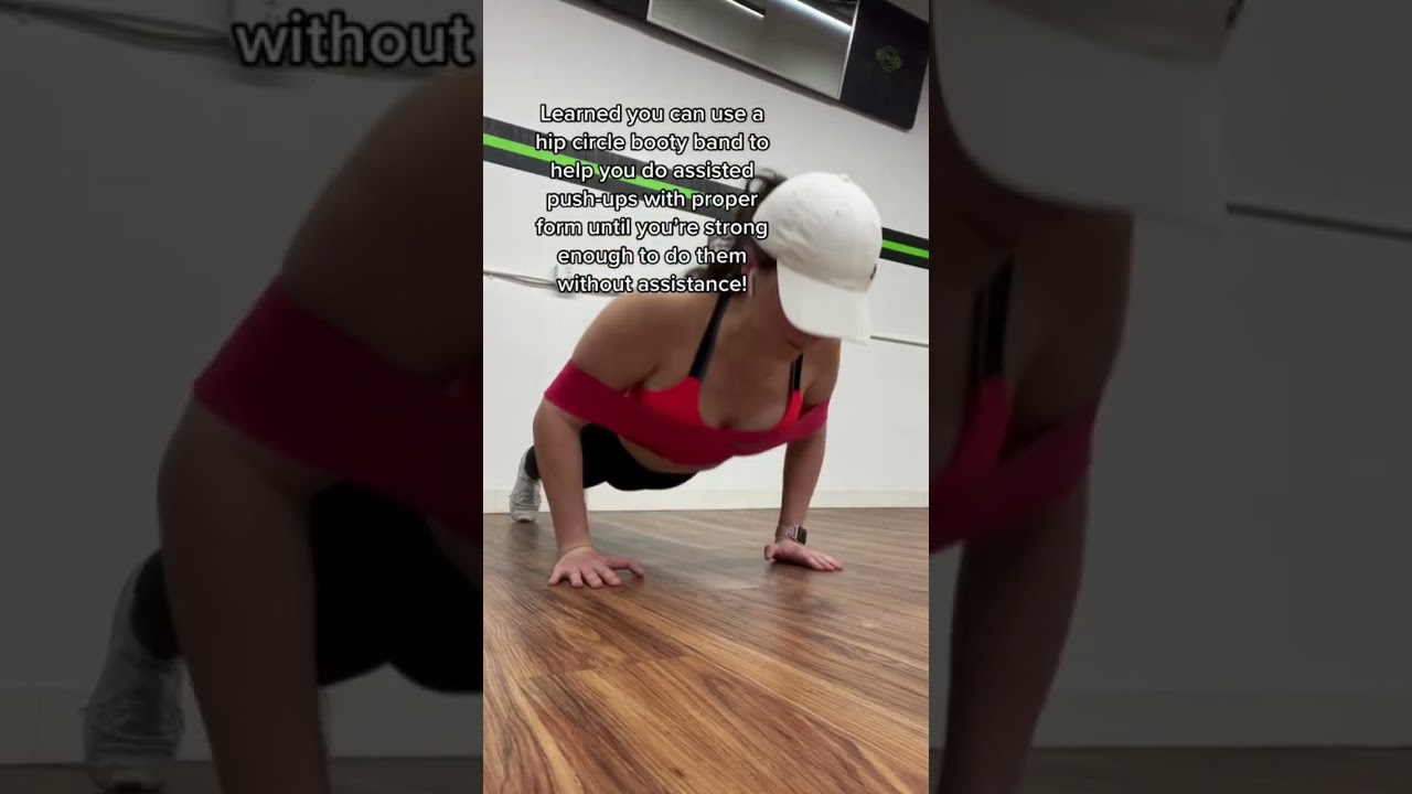 How to do an assisted push up with a band! #pushups #fitness