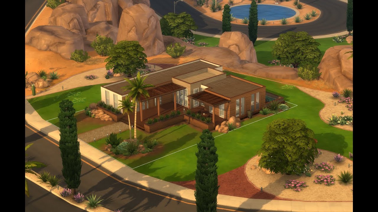 Sunridge Terrace: Modern Single-Story Desert Home | Sims 4