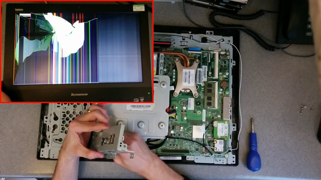 How to replace the LCD panel on a Lenovo ThinkCentre M73z AIO computer.