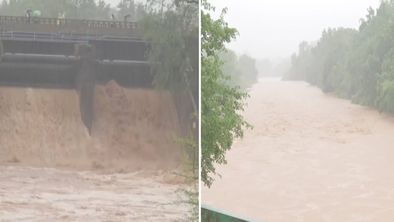 Floodgates of Sukhna Lake opened due to heavy rainfall in Chandigarh