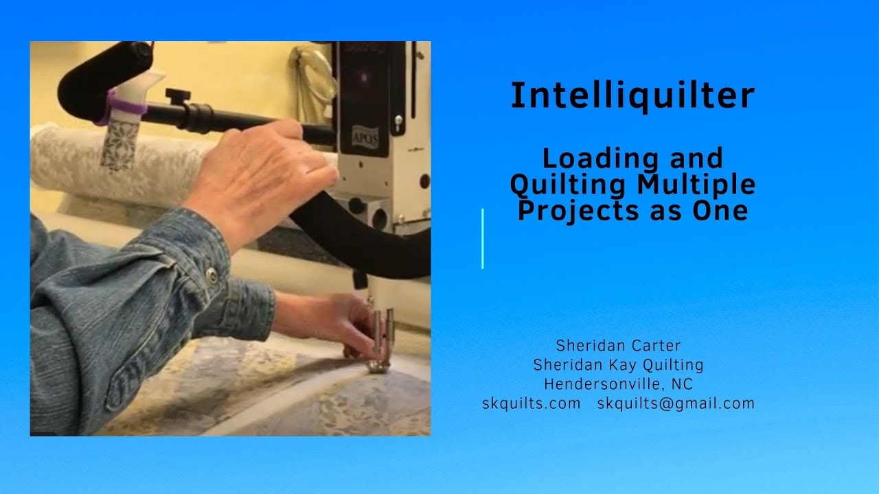 Intelliquilter Loading Multiple Projects to quilt as one