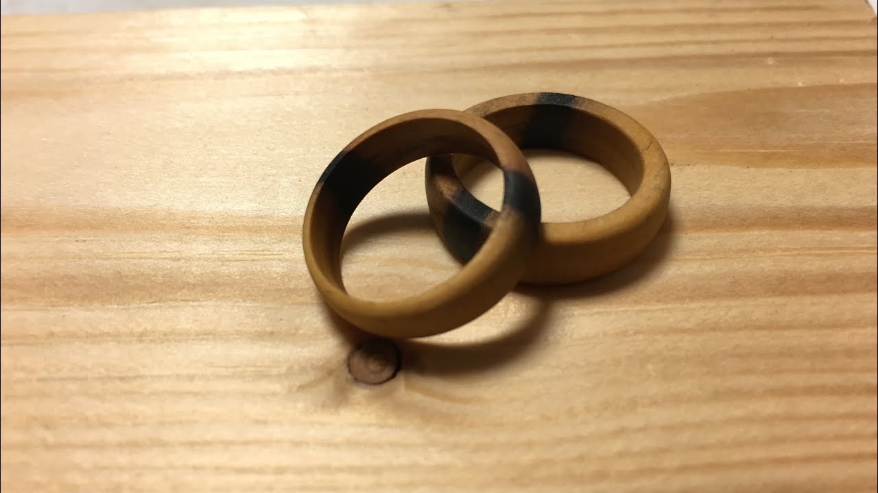Making wood ring 銘木クロガキで木の指輪づくり
