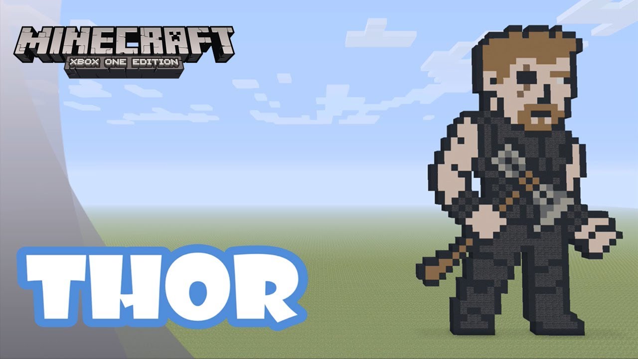 Minecraft: Pixel Art Tutorial and Showcase: Thor (Avengers: Infinity War)