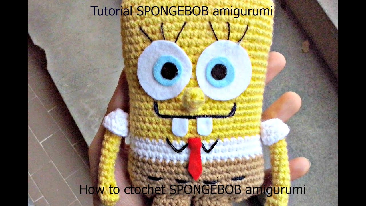 Tutorial SPONGEBOB amigurumi | HOW TO CROCHET SPONGEBOB AMIGURUMI - Part 1 - SubENG