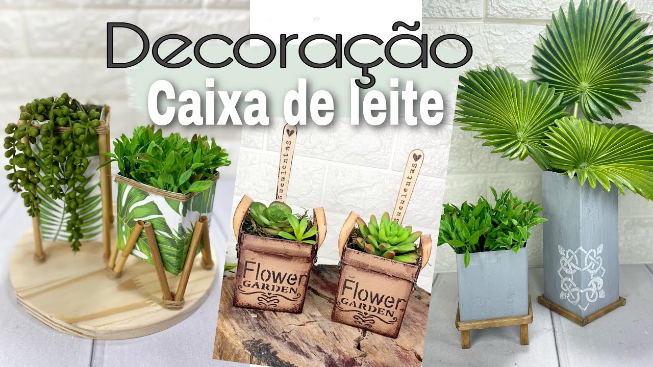 Decoração reutilizando caixas de leite