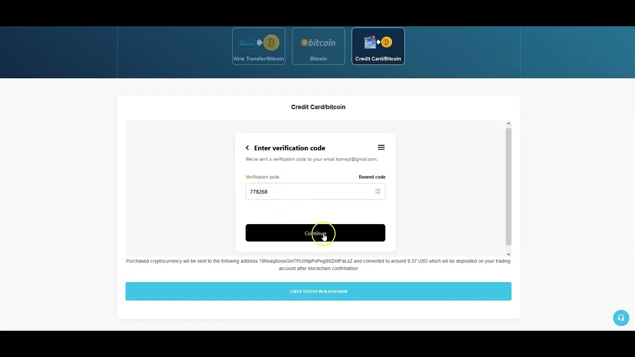SM Credit Card   BTC Deposit