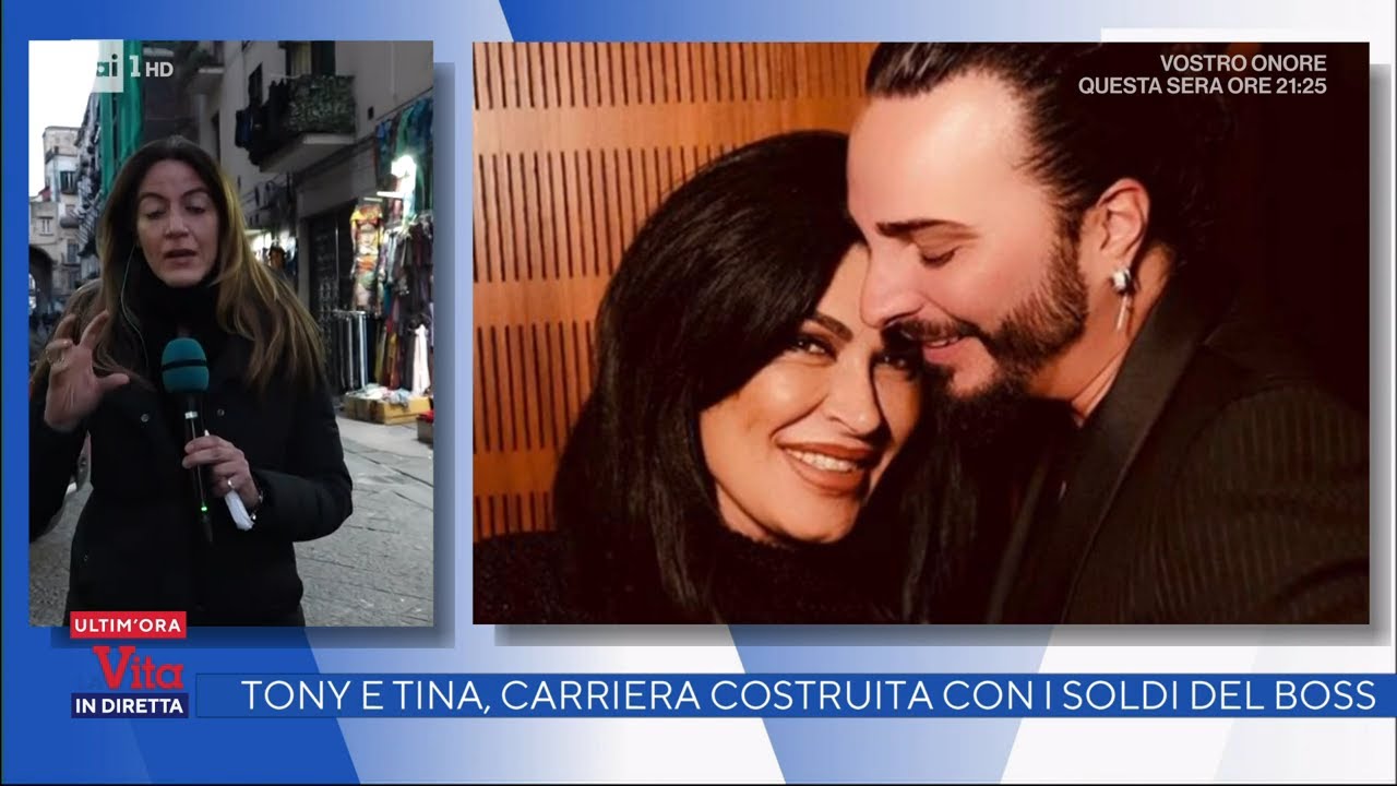 Tony Colombo e Tina, una carriera costruita con i soldi del boss - La vita in diretta 14/03/2022
