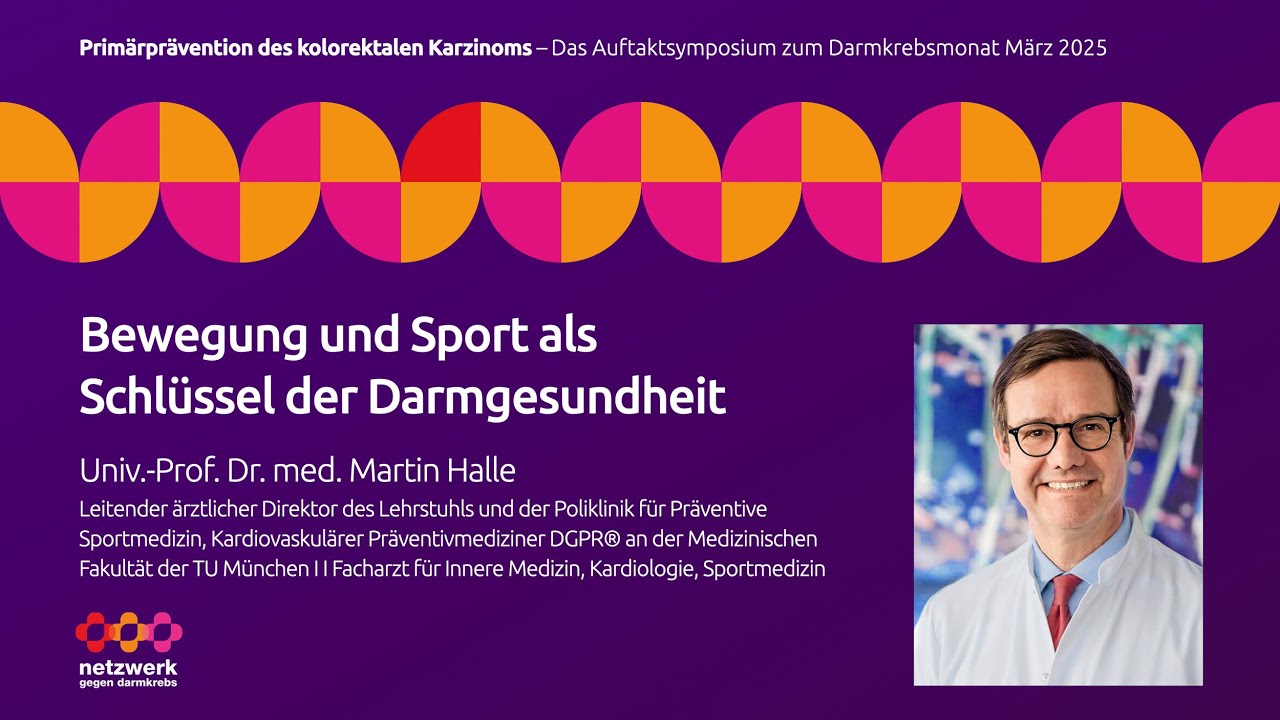 Univ. Prof. Dr. med. Martin Halle sieht Bewegung und Sport als Schlüssel der Darmgesundheit