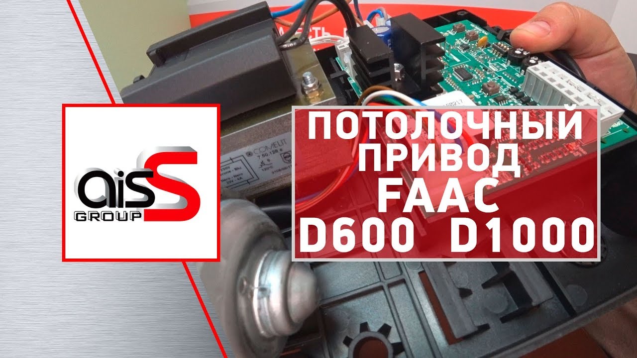 Обзор потолочного привода FAAC D600/D700/D1000. Автоматика для секционных ворот  FAAC