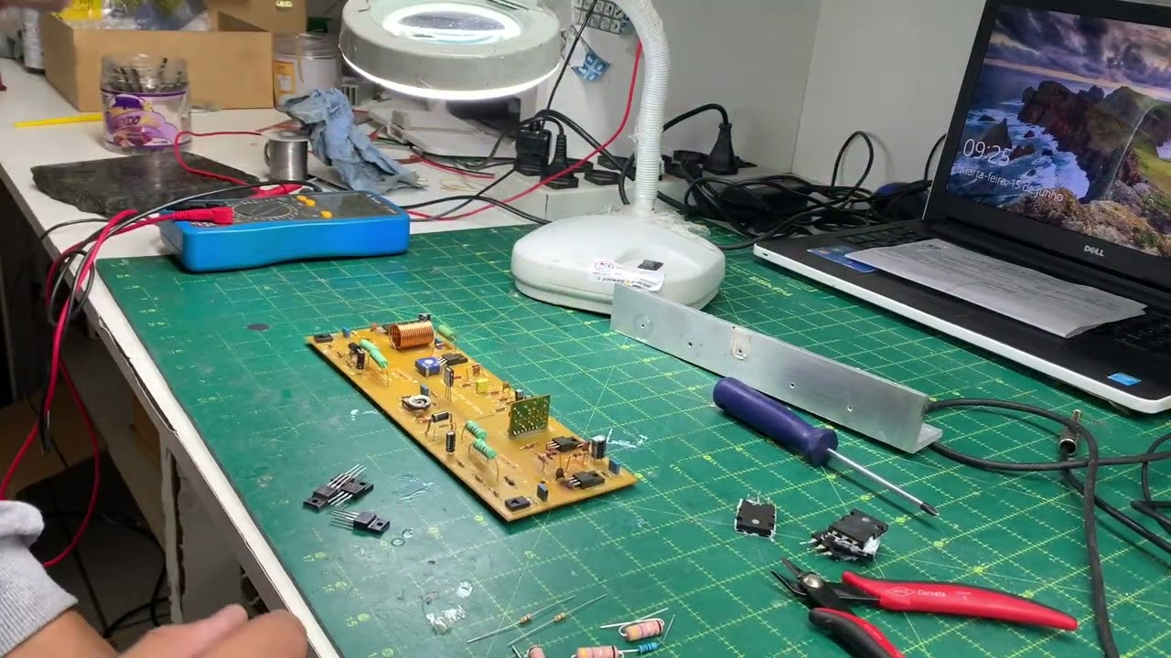 Reparo potência DBL1500 ajuste 0v e bias