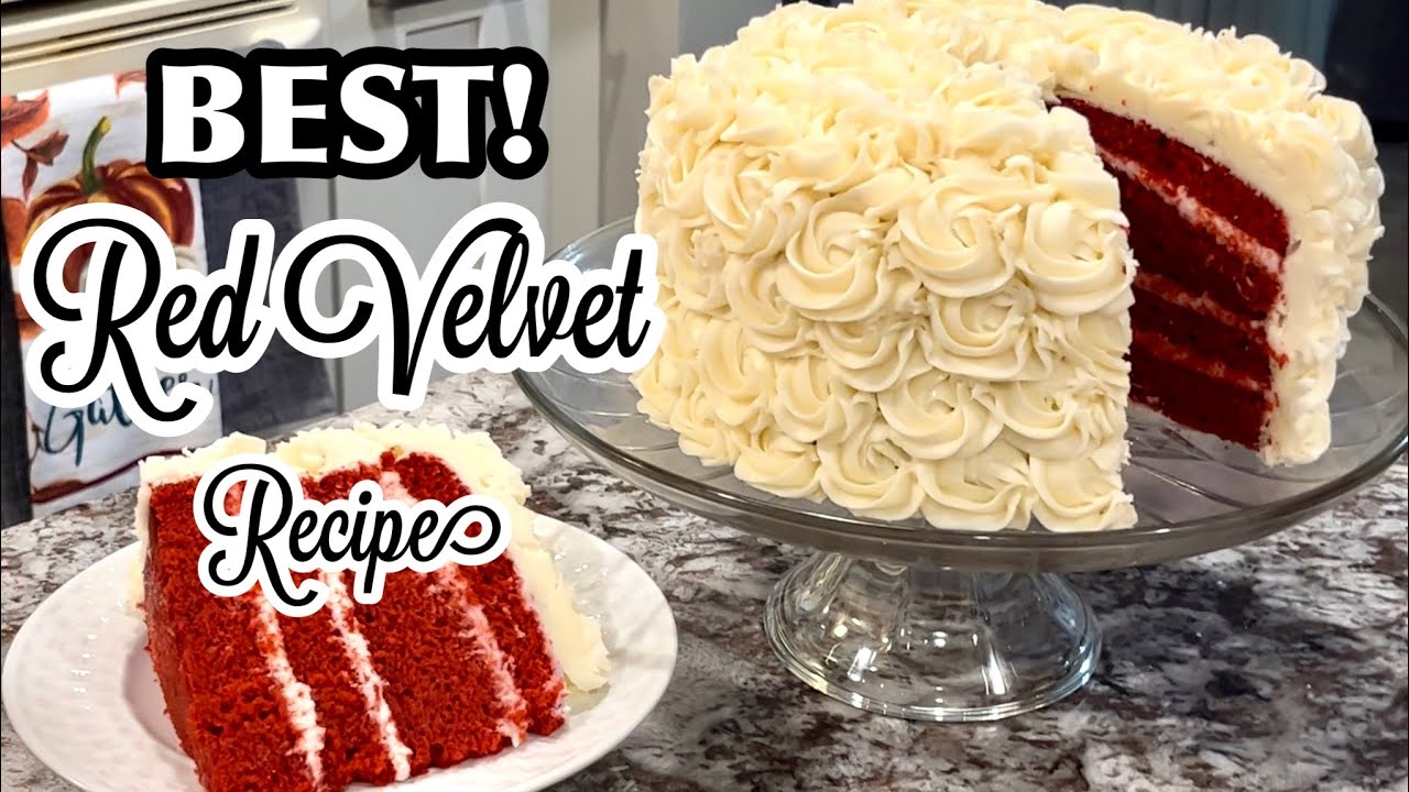 THE BEST Red Velvet Cake Recipe! Moist, Pretty and EASY!!!
