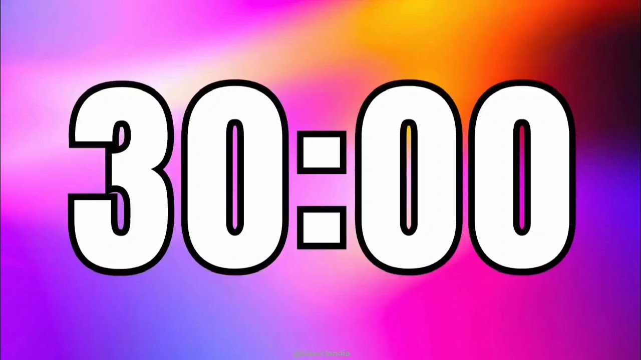 30 Minute Countdown Timer | Neon Flow ⚡