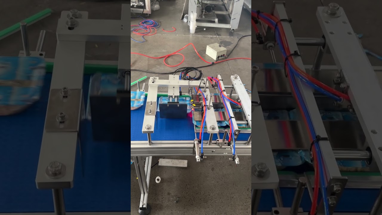 Square box conveyor belt cup sorting line