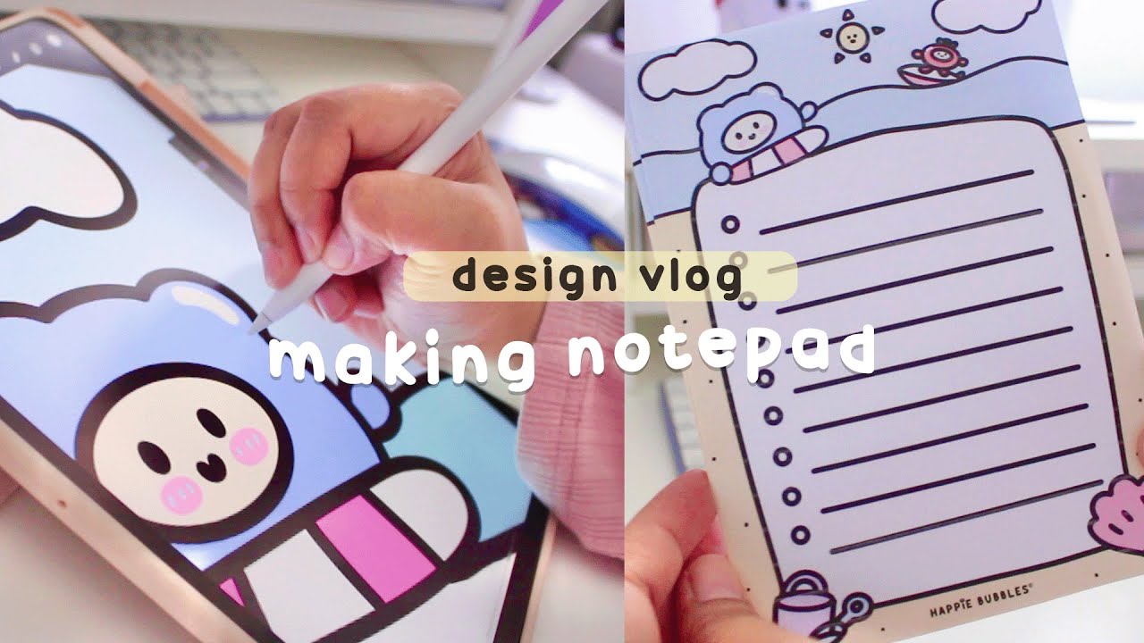How I Make Notepad Using Procreate & Photoshop | Design Vlog