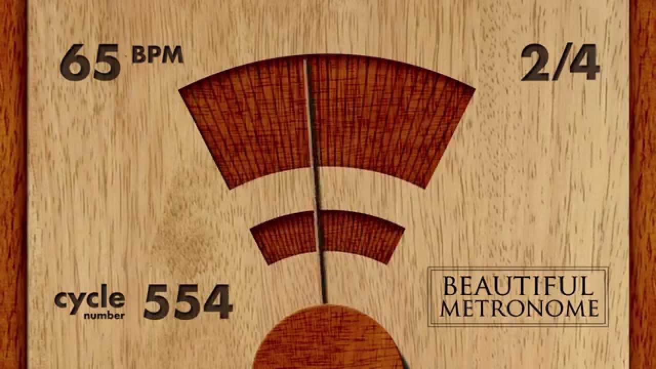 65 BPM 2/4 Wood Metronome HD