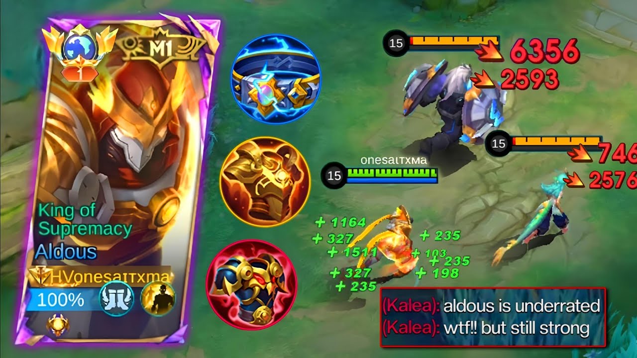 WHY PURE ALDOUS TANK BUILD IS BROKEN?! THE BEST RECOMMENDED BUILD TO DOMINANT TRASHTALKER ENEMY🔥