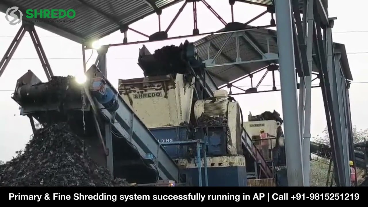 India’s Powerful MSW Shredder | High Capacity RDF & Waste to Energy Shredding System | Output 70mm