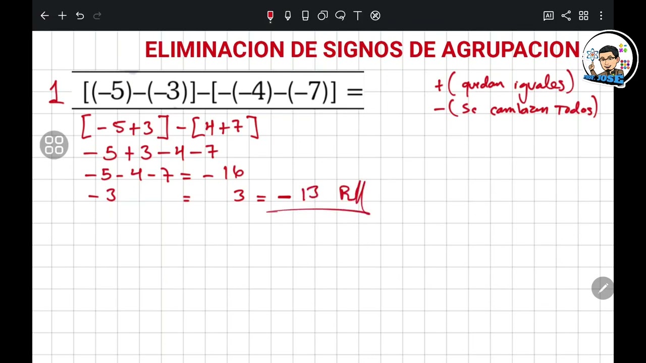 ELIMINACION DE SIGNOS DE AGRUPACION