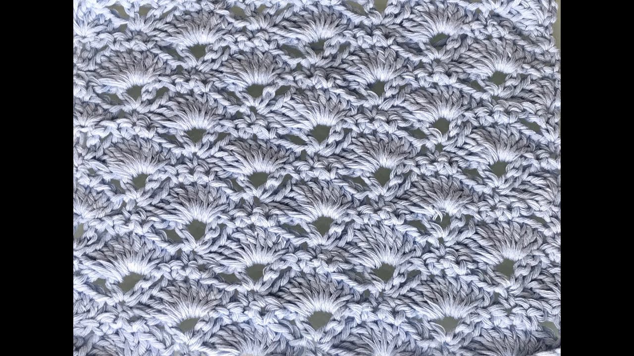 Point éventail crochet