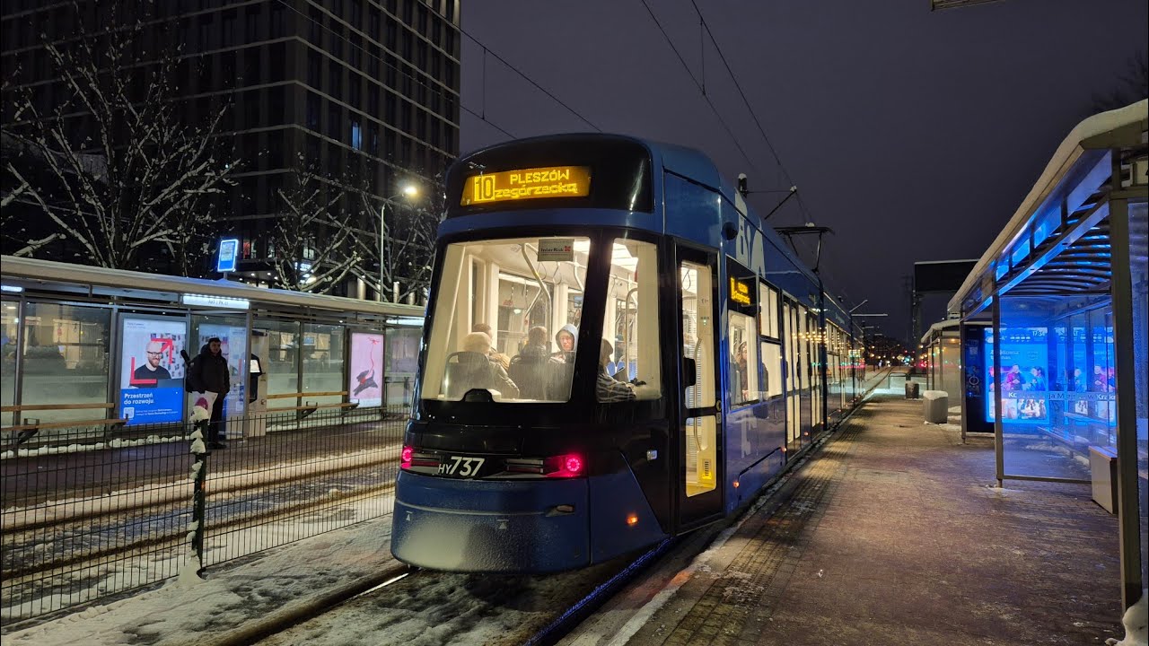 [MPK Kraków] Stadler Tango Lajkonik II #HY737 - linia 10, kierunek Pleszów przez Grzegórzecką