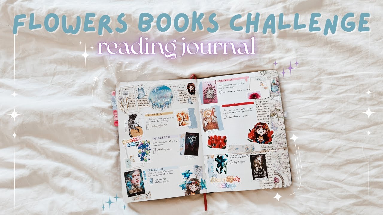 🌻 reading journal l le flowers books challenge !