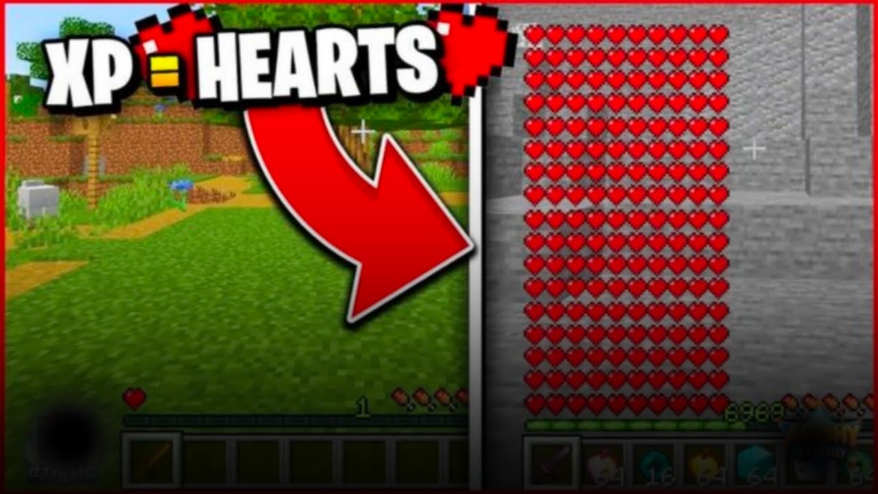 Minecraft but your xp = your hearts 