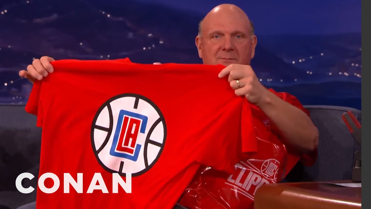 Steve Ballmer Unveils The New LA Clippers Logo | CONAN on TBS